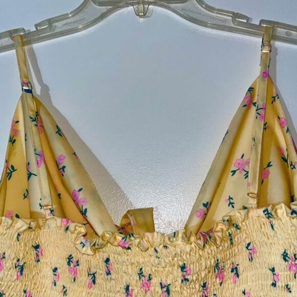 Yellow Camisole-style Floral Summer Top, Size 8/10 - Picture 4 of 9
